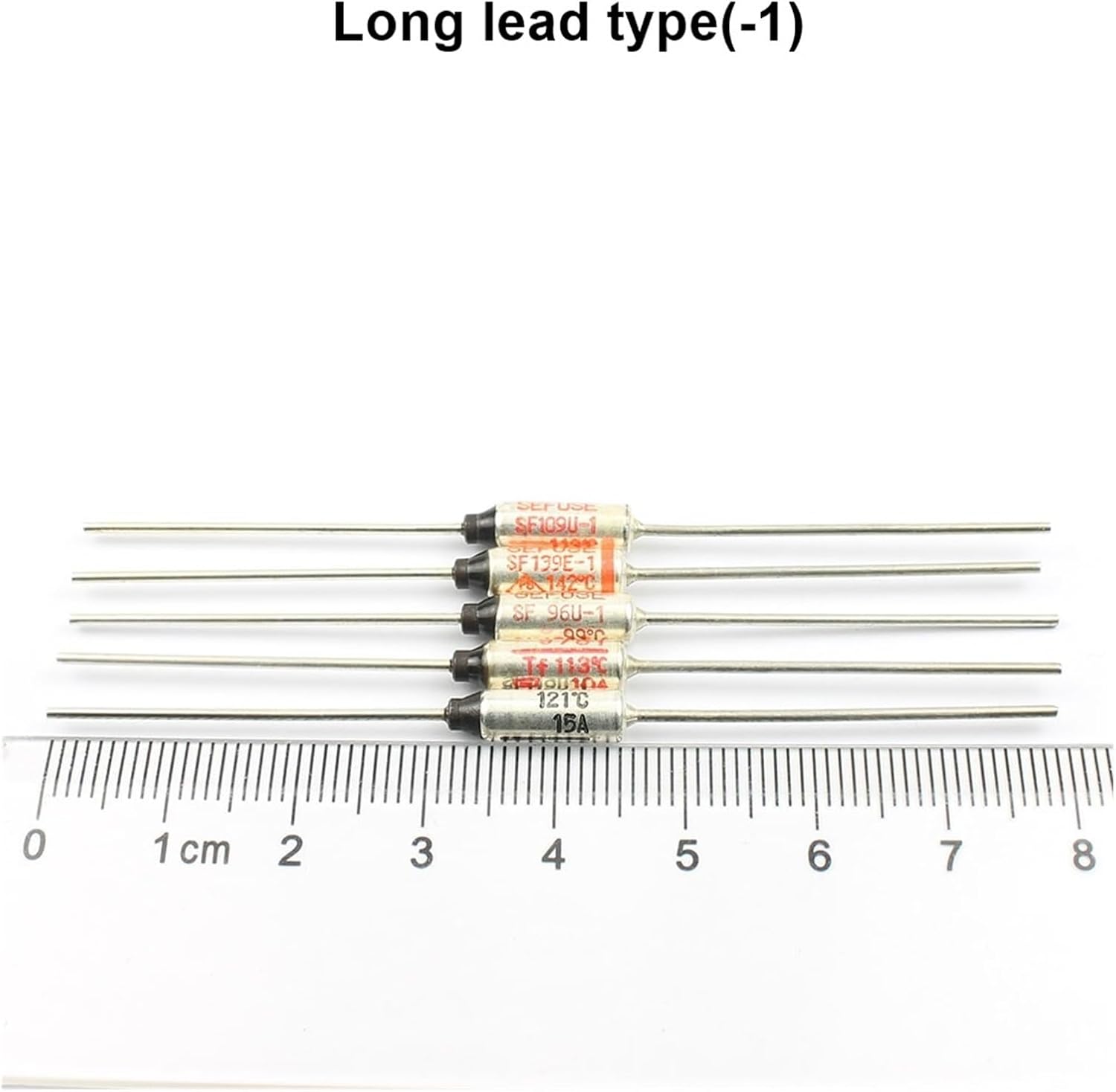 NISZA 5 Pieces Thermal Fuse SF 73 77 99 113 117 121 128 129 133 142 157 172 184 192 216 227 240 C Degree 250V 10A 15A Axial TF RY SF240E (Size : 128C 10A SFH124E)