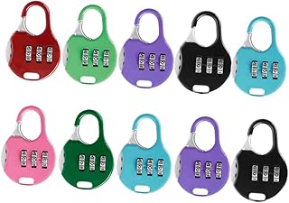 Password Lock Customs 10pcs Password Padlock Practical Cute Travel Password Lock Security Combination Lock Colorful Password Padlock Colorful Combination Lock