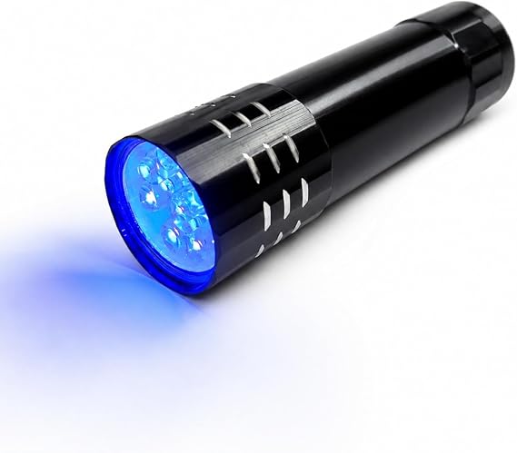 Linterna UV para Detectar Fugas de Aire Acondicionado, Luz Ultravioleta para Tinte UV, Detector de Fugas A/C Coche, Linterna Diagnóstico UV para Auto, Hogar, Billetes y Manchas