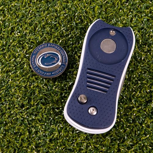 Team Golf NCAA Penn State Nittany Lions Retractable Divot Tool Switchblade Divot Tool with Double-Sided Magnetic Ball Marker, Features Patented Single Prong Design, Causes Less Damage to Greens by Team Golf - Used condition - Image 3
