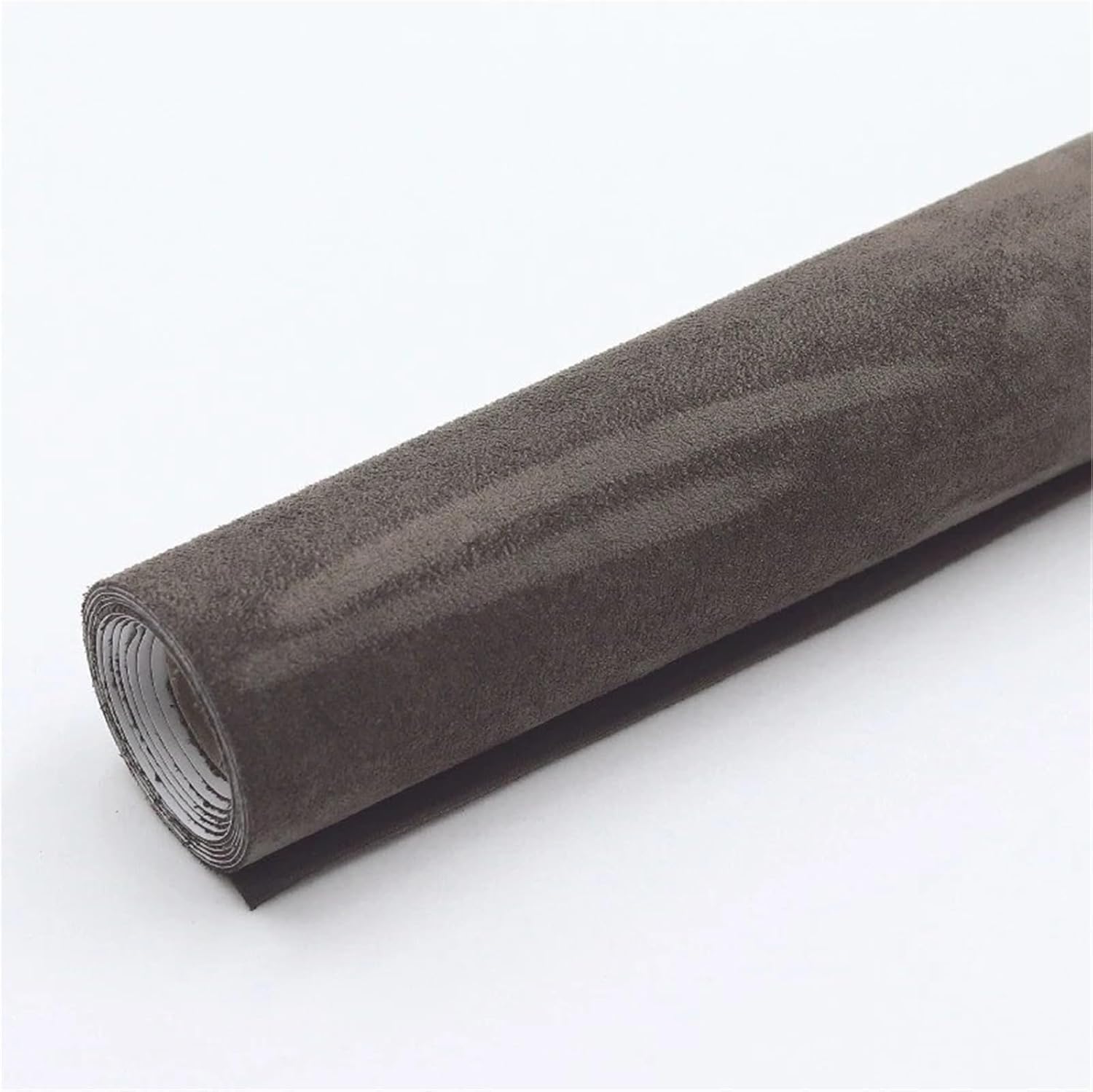 Car Headliner Fabric DIY Multiple Suede Self Adhesive Leather Repairs for Interior Velvet DIY Sticker Leathercraft Repair Sofa Renovation(Black Brown,20x150cm)