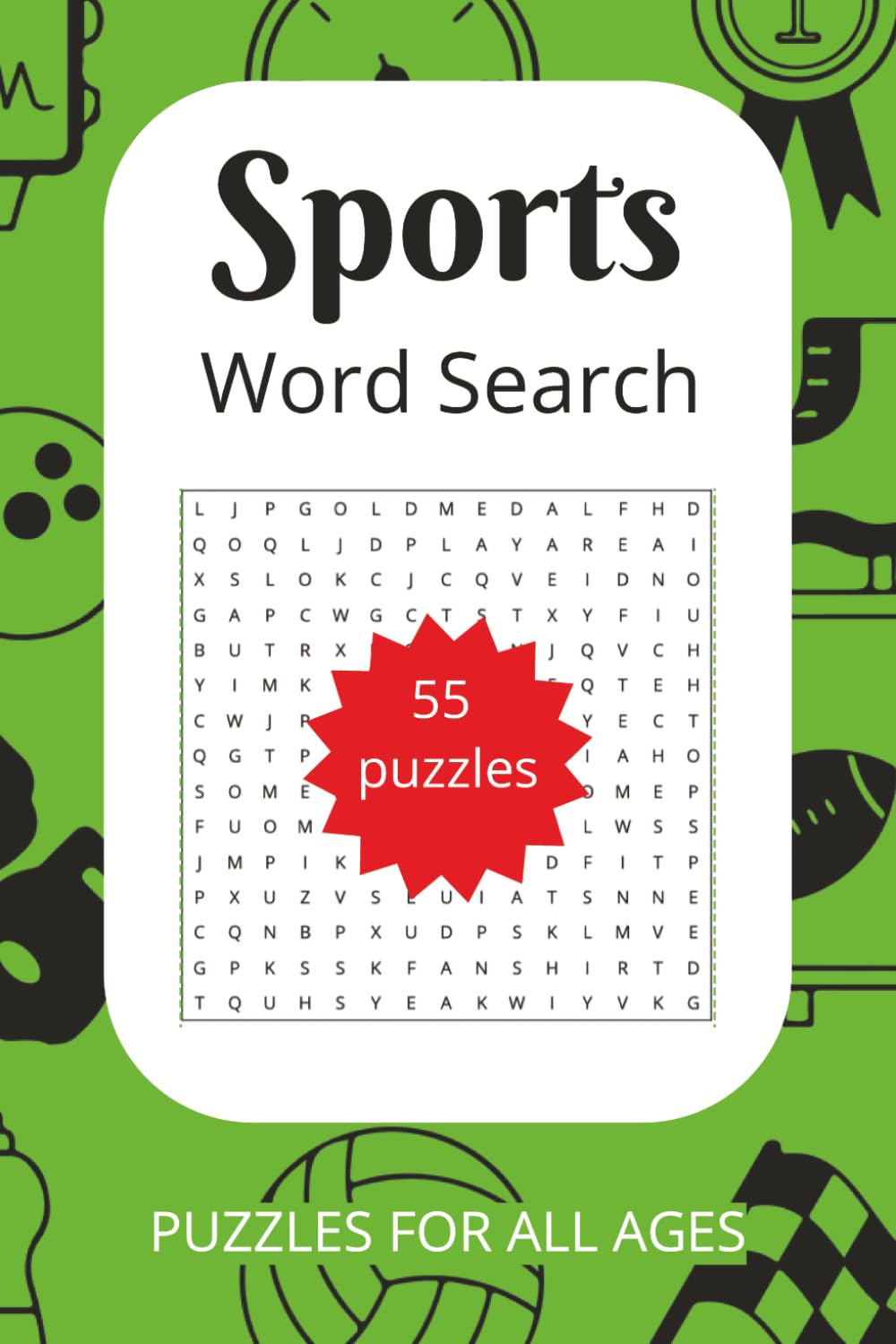 Sports Word Search: 55 puzzles | sports-themed words | 6x9 inches | for all ages