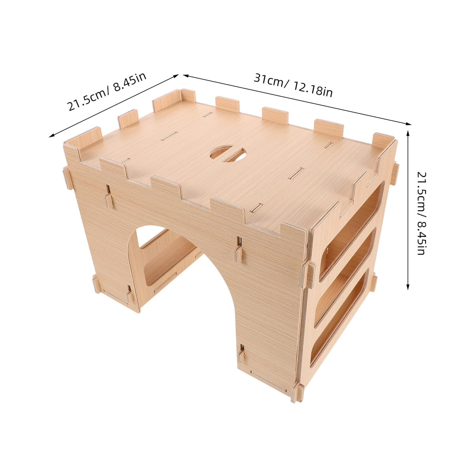 GALPADA Mangeoire à Foin Multifonctionnelle en Bois pour Lapins et Cochons D’Inde Distributeur de Foin avec Cachette Intégrée Râtelier Anti-Gaspillage pour Petits Animaux Usage