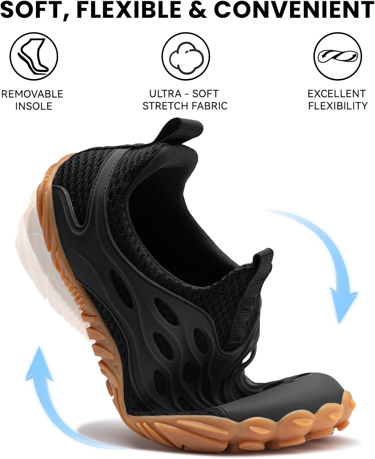 Barefoot Shoes Women Men Fashion Sneakers - Zero Drop Wide Toe Box Shoes Comfortable for Hiking,Walking,Gym,Fitness,Trail Running,Casual Outdoor & Daily Wear - Non-Slip Beach Water Shoe