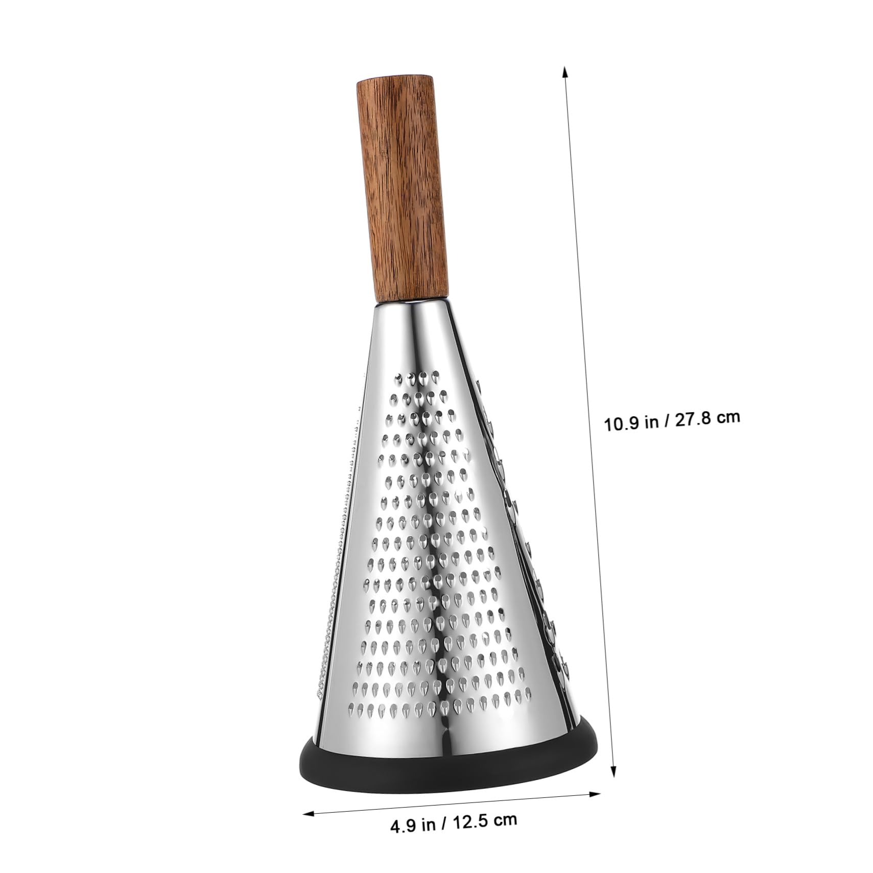 Ciieeo Stainless Steel Cone Cheese Grater with Handle Upright Multifunctional Kitchen Accessory for Quick Grating of Cheese Vegetables and More User Friendly Design with Enhanced