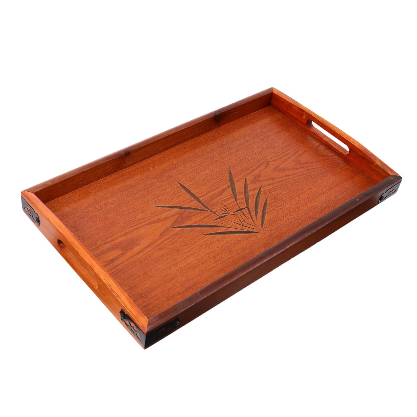 Plateau De Service En Bois Rectangulaire 32x21 Cm - Présentation Fruits, Desserts, Snacks, Décoration - 2