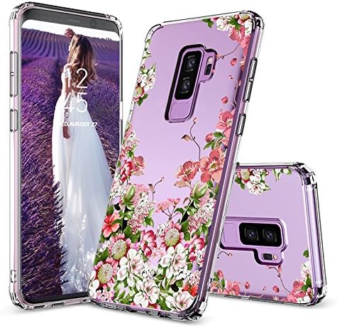 MOSNOVO Galaxy S9 Plus Case, Clear Galaxy S9 Plus Case, Girls Floral Garden Flower Printed Clear Design Transparent Back Case with TPU Bumper Case Cover for Samsung Galaxy S9 Plus
