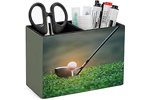 Chic Golf-Themed Pencil Display for a Neat Desk