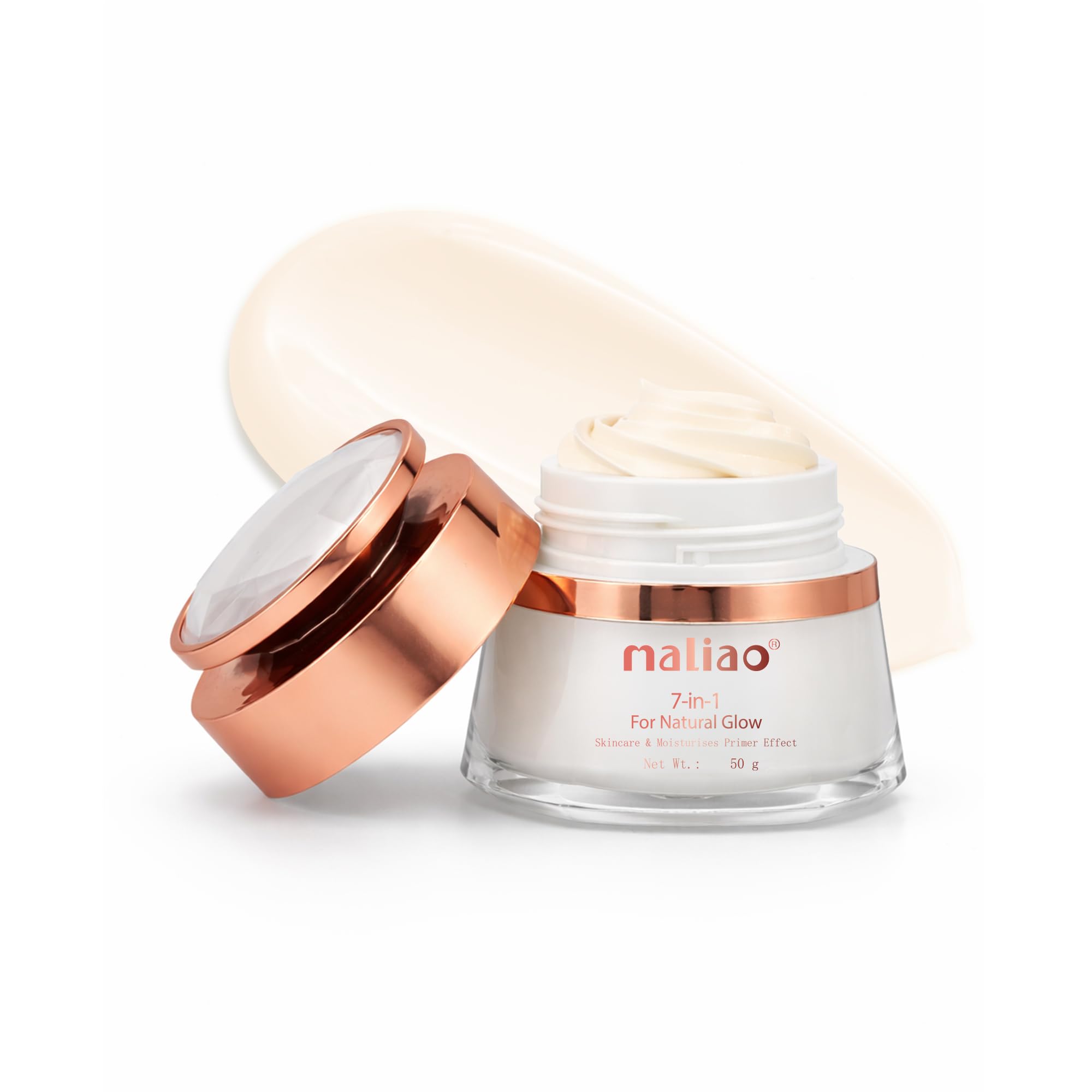 Maliao 7-in-1 CC Cream | Natural Glow Skincare & Moisturizer | Sunblock | Concealer | Age Miracle | Anti-Shine | Primer Base | 50g-image-2