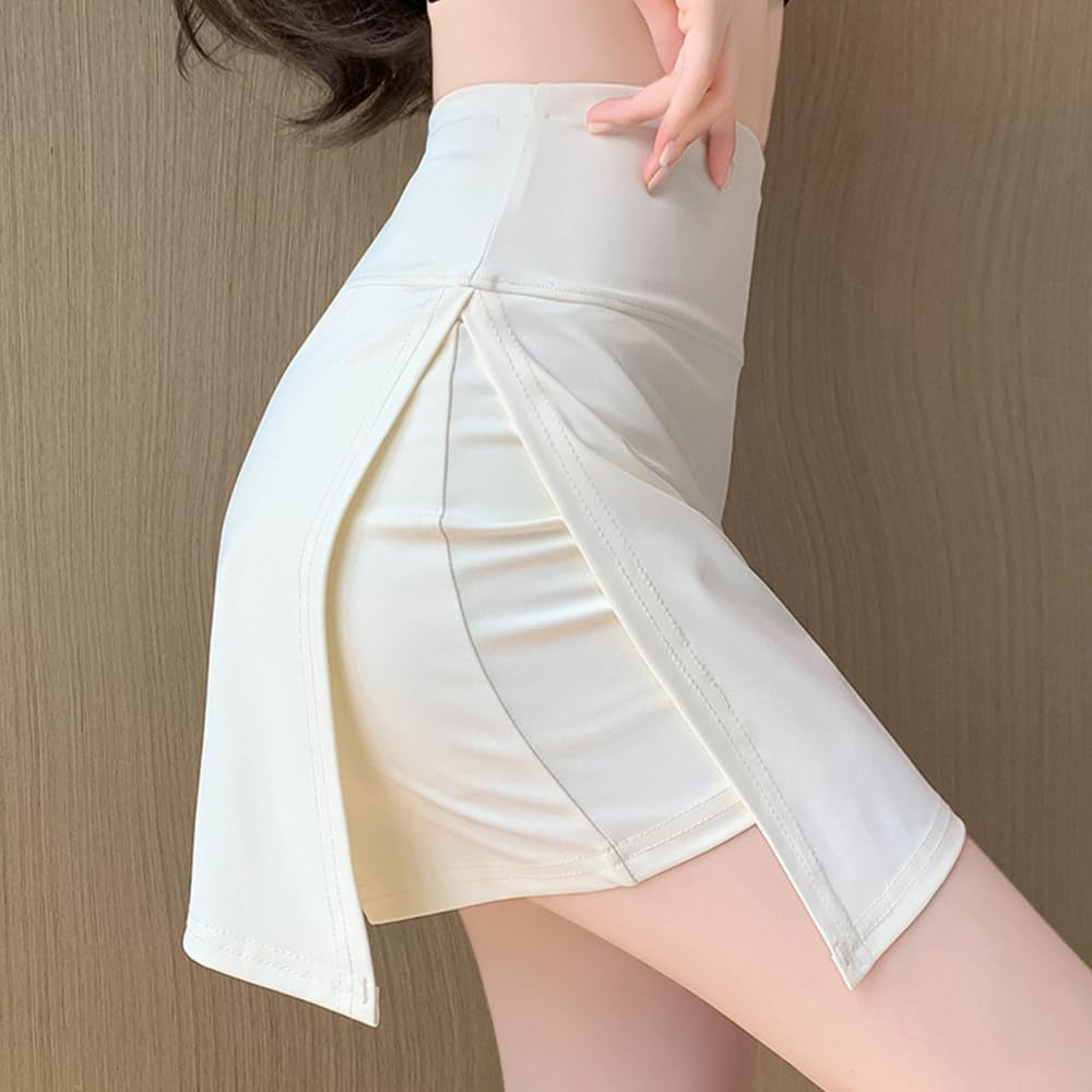 Faldas Mujer Verano de Tenis Deportiva Transpirable 2 en 1 con Bolsillo y Pantalones Cortos Falda Golf Adecuado Yoga Fitness Gym Tenis al Aire Libre