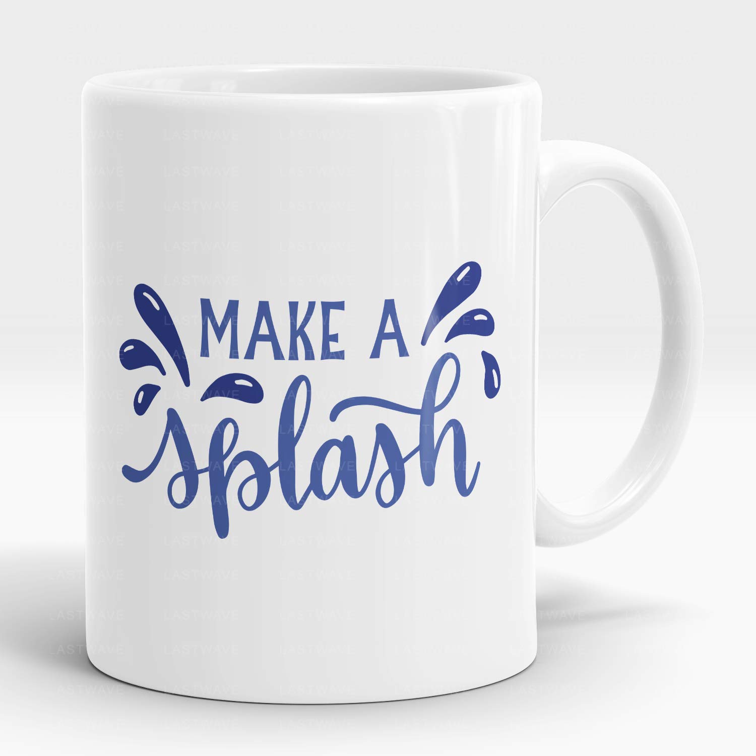 Lastwave Make A Splash 11 Oz Ceramic Coffee Mugs