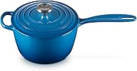 Vista 10 de Le Creuset - Cacerola esmaltada con firma de hierro fundido, 2.25 cuartos de galón, Ostión