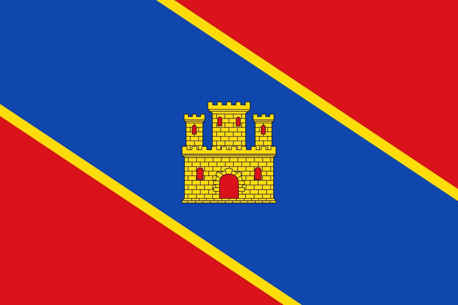 Drapeau XL Alcalá de Ebro Zaragoza grand pavillon tissu extérieur et intérieur