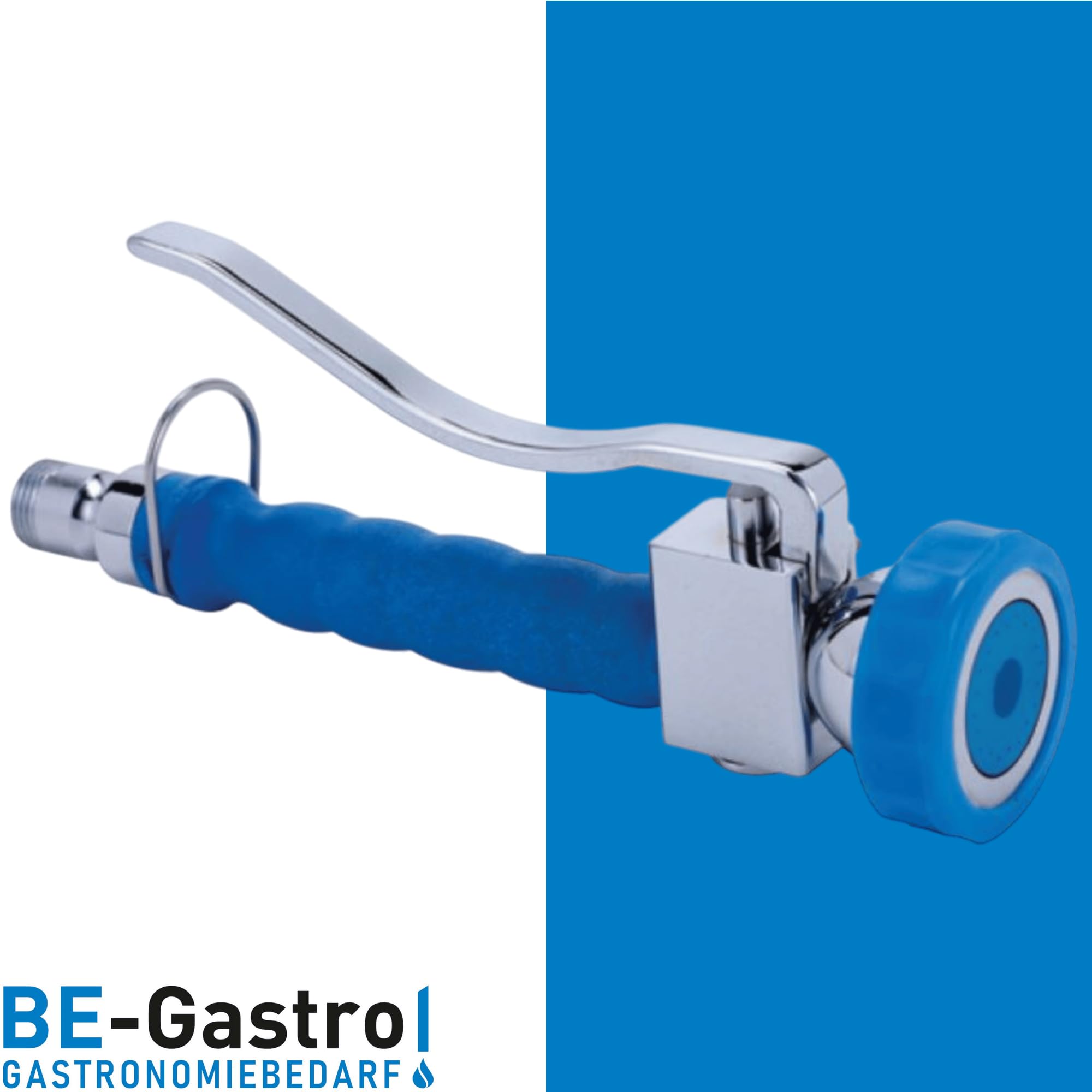 BE-GASTRO® | Profi Geschirrbrause Gastro Wasserhahn Spülbrause Hebelgriff | Gastroarmatur, Vorspülarmatur, Spültischarmatur, Küchenarmatur, Gastro Mischbatterie, 1/2 Zoll, Gastronomie, Brausearmatur