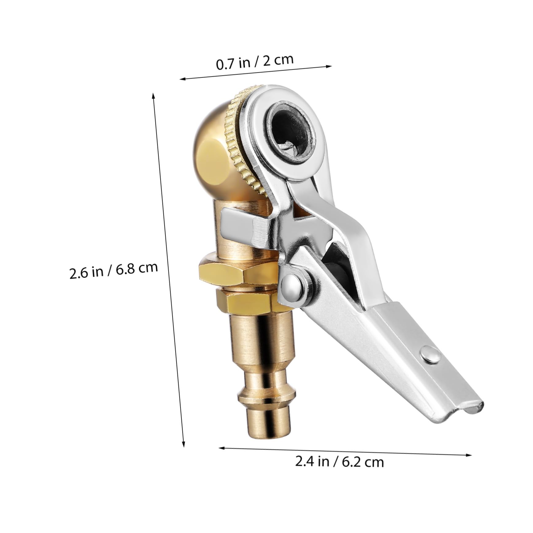 Mikinona Locking Chuck Secure Grip Tire Chuck 2 Pcs Tire Air Versatile Use for Car Motorcycle Truck