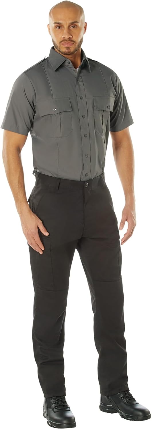 Rothco Short Sleeve Uniform Shirt – Tactical Button-Down Professional Dress Work Shirt
