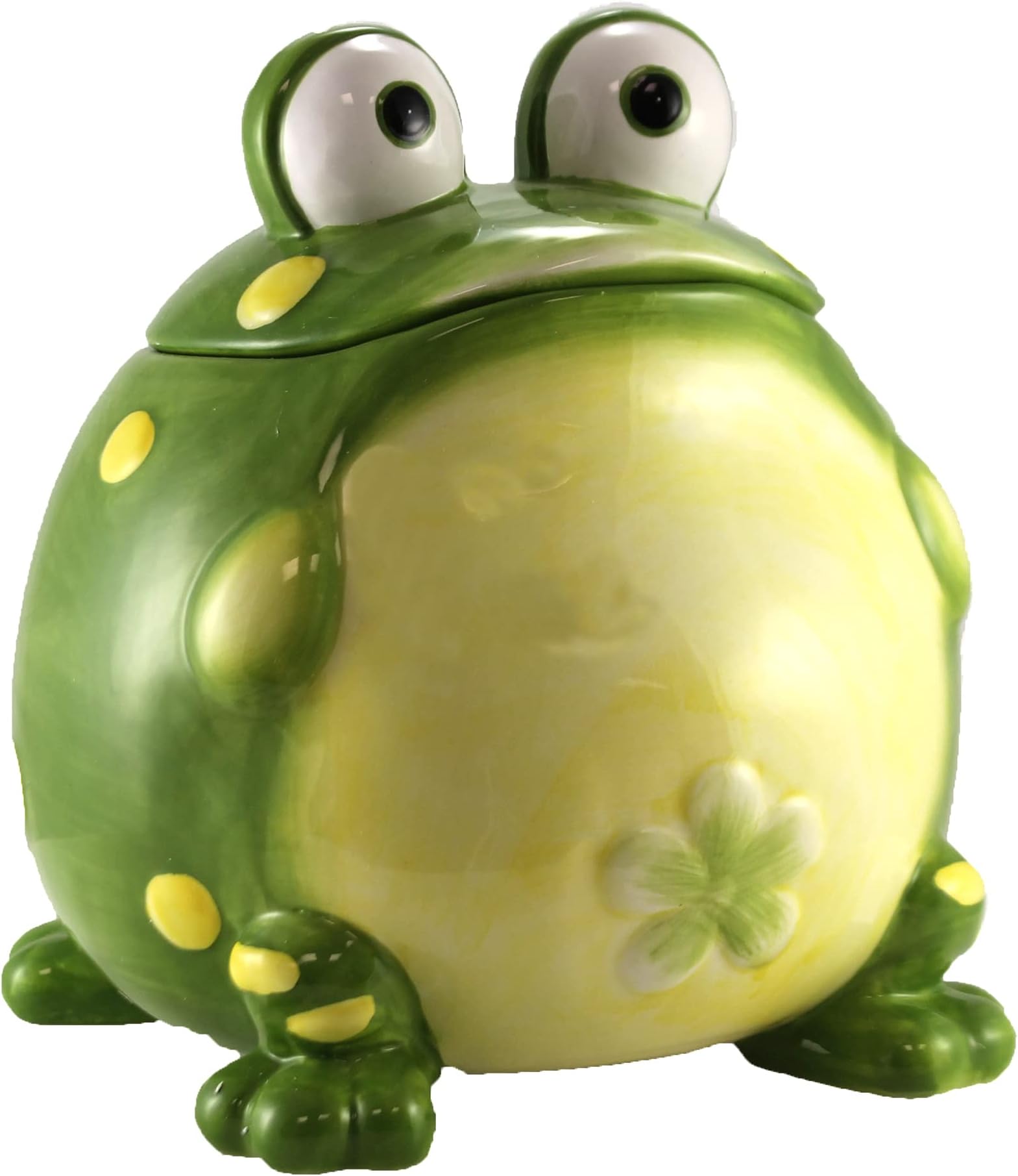 Toby The Toad Frog Cookie Jar Canister for Kitchen Decor and Food Storage