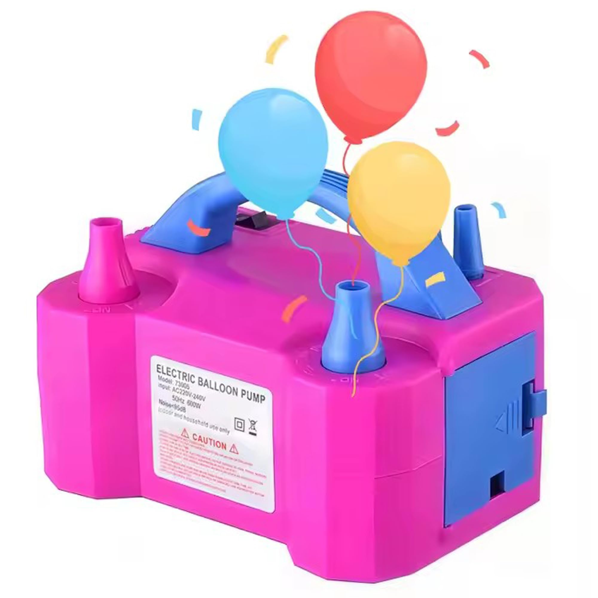 Electric Balloon Pump, High Power Portable Balloon Inflator (AC220-240V 600W),Electric Air Pump Balloon Inflator for Party, Wedding, Birthday and Festival Decoration