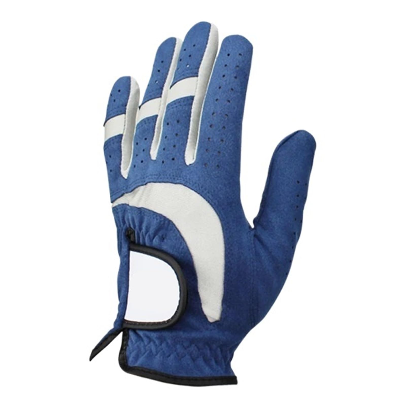 Guanto da golf blu da uomo, 1 pezzo, mano sinistra e destra opzionale, micro fibra morbida traspirante antiscivolo forniture da golf