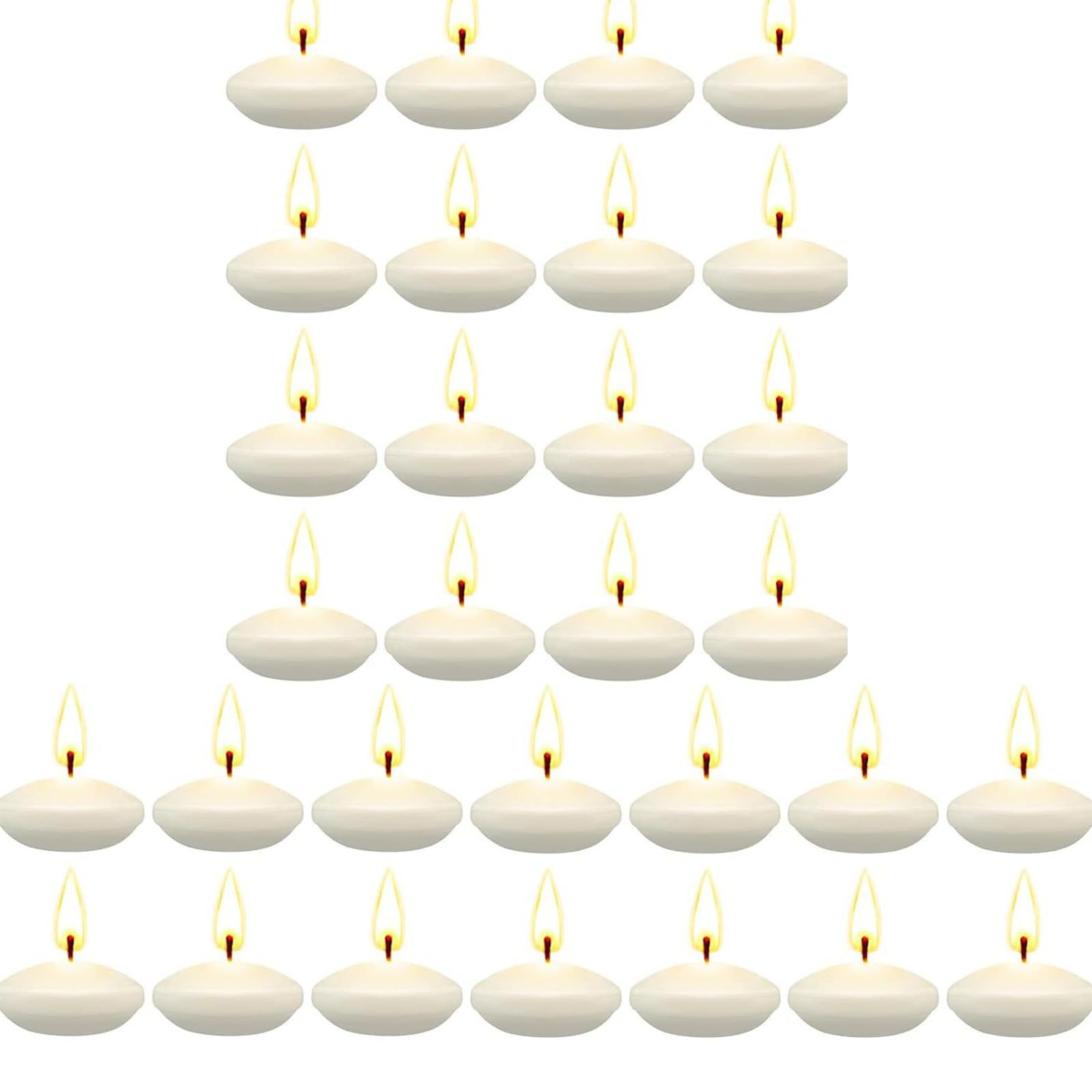 Carotoe Milk White 10Pack Unscented Floating Small Decoration Floating Candled For Centerpieces Decorative Floatings Gift Unscented Decorative Table Centerpieces