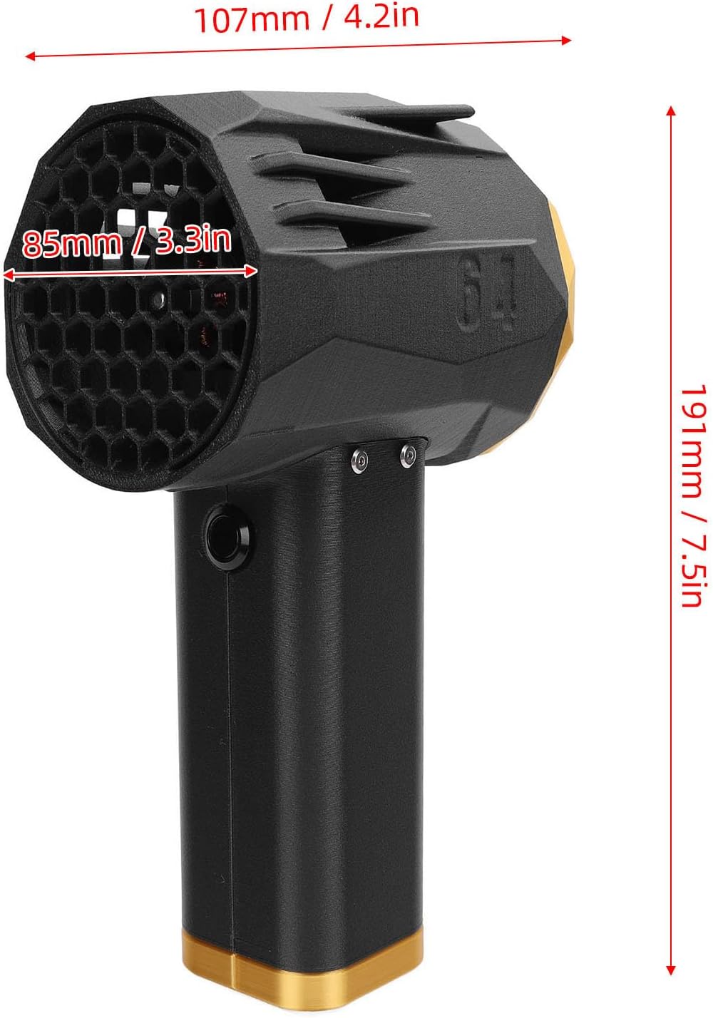 Handheld Blower, 64mm Duct Brushless Motor Blower, 1400g Thrust, 240km h Wind Speed, Carbon Fiber Body, Fast Charging, Built in Battery