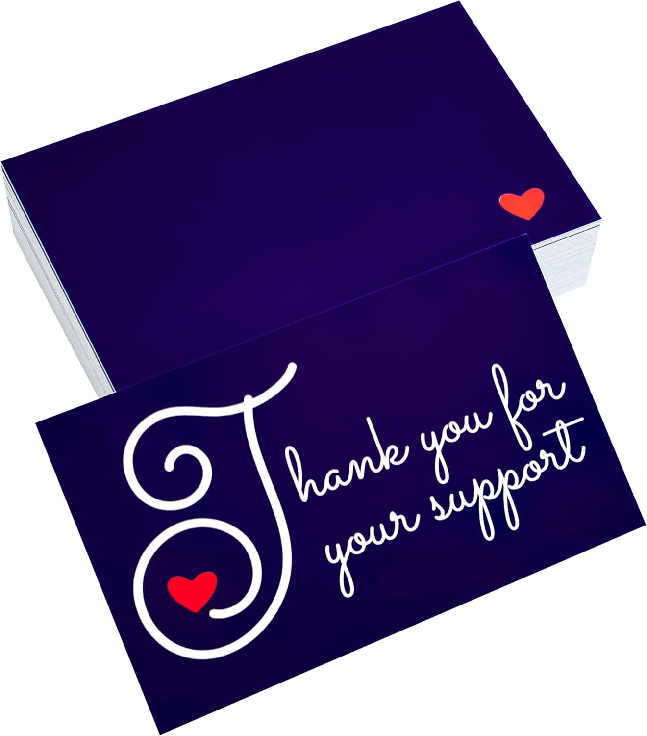RXBC2011 Thank you for your support cards small business packaging appreciation notes 3.5x2 inches pack of 100 Navy - Image 9
