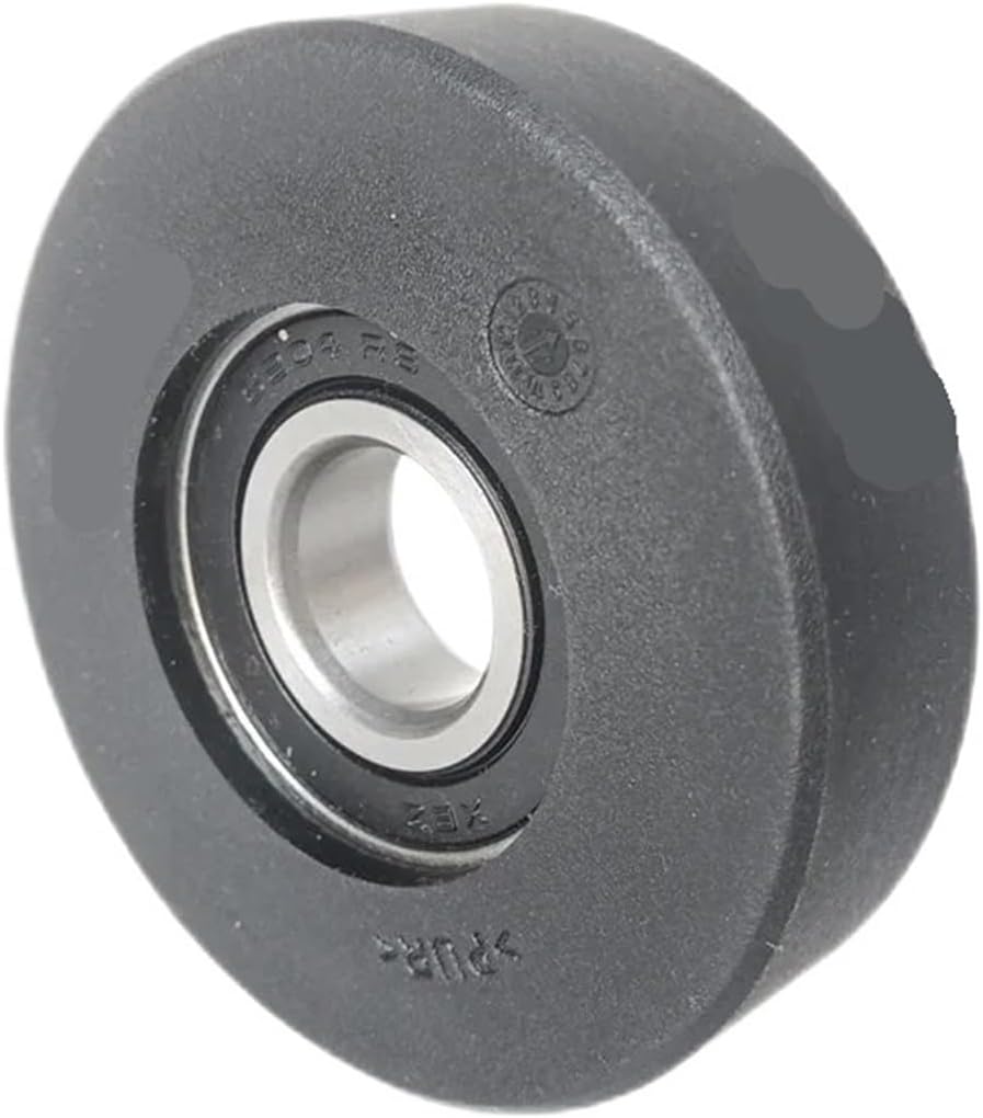 80 * 22 * 6204 Escalator Step Parts Black Wheel Roller OD 80mm W 22mm Bearing 6204 RS