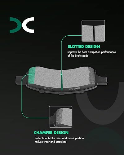 Miniatura 2 de SCITOO D1169 Semi Metallic Brake Pads Kits Front Fit For Buick 2006-2017,For Chevrolet 2006-2017,For GMC 2006-2016,For Isuzu 2007-2008,For Saab