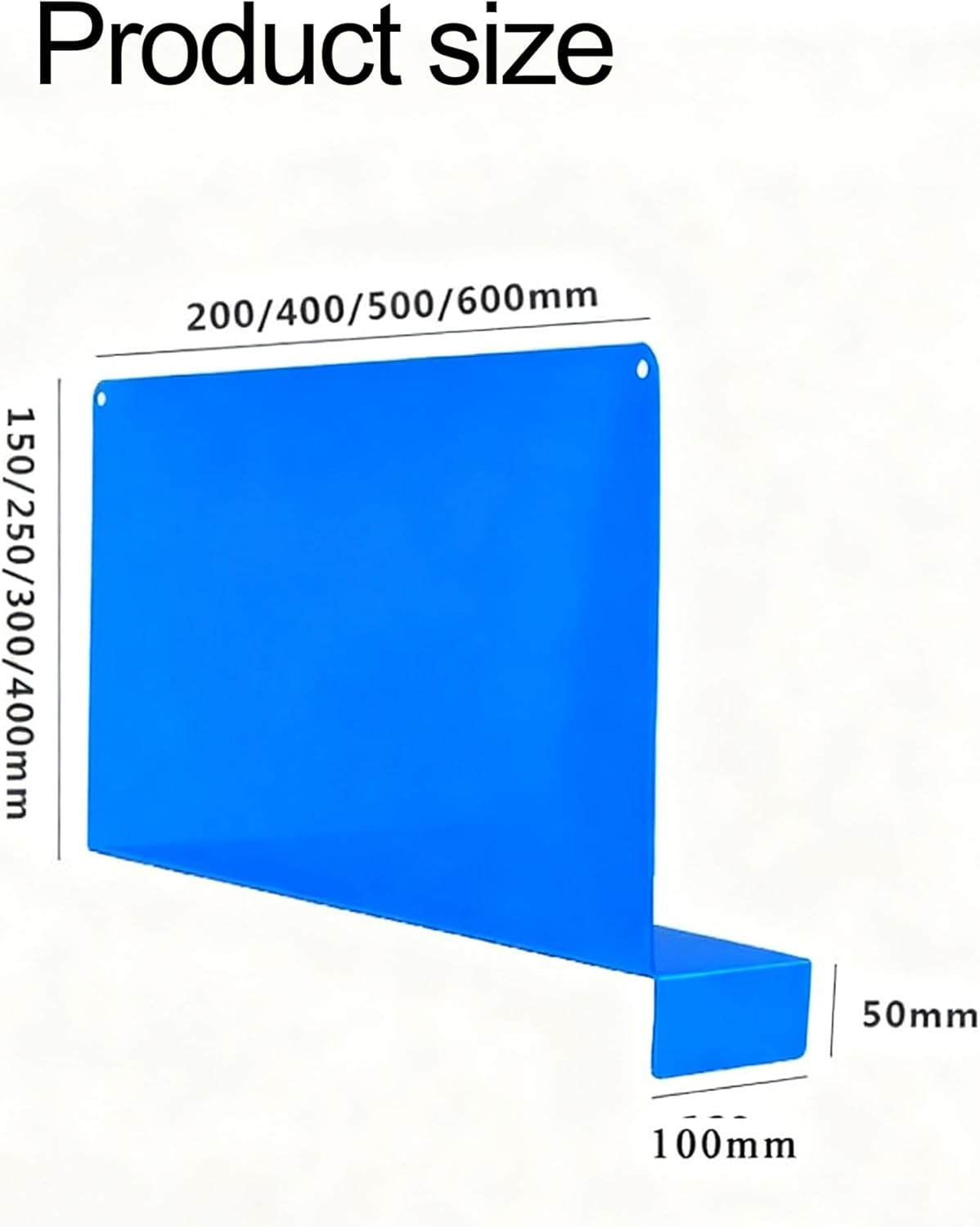 20 Pcs Adjustable Shelf Dividers for Closet Organization - Clear Kitchen Cabinet Separators for Pantry, Bookshelf & Office Storage (Blue, 50x30cm/20x12in)