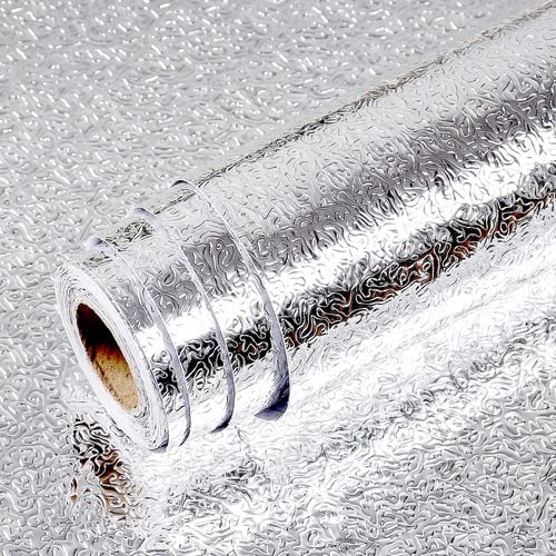 Uderkiny Adhesivo de Papel de Aluminio Autoadhesivo Impermeable y Resistente al Aceite para Muebles...