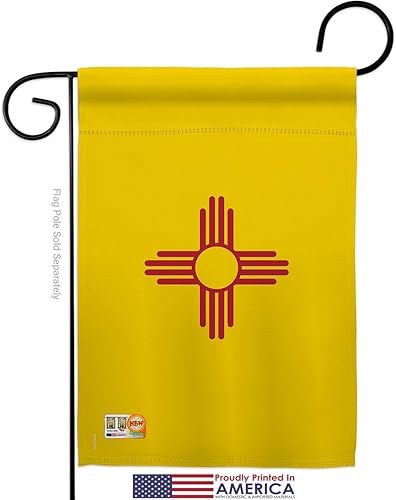 Miniatura 2 de Ornament Collection Bandera de jardín de Estados Nuevo México Set de madera Regional Estados Unidos Territorios Americanos República País Particular