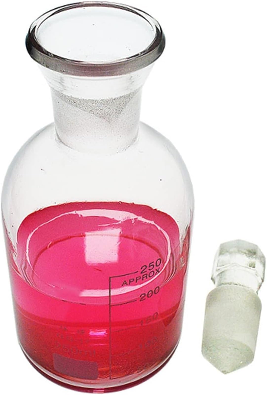 VERIMP 2 Stück 250 Ml Glas-Flasche For Gelösten Sauerstoff, Flasche For Gelösten Sauerstoff 250 Ml Glas-Abwasserflasche, Wasserprobenflasche, BSB-Kultur Mit Wasserdichtung, Abwasserprobenahme