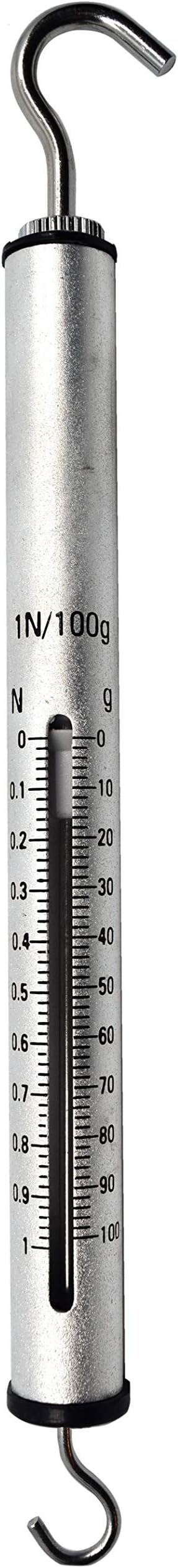hBARSCI Economy Dynamometer, Aluminum - 100g / 1N - Zero-Point Calibration Capability - High Resolution Scale, Spring Balance - Classroom Quality