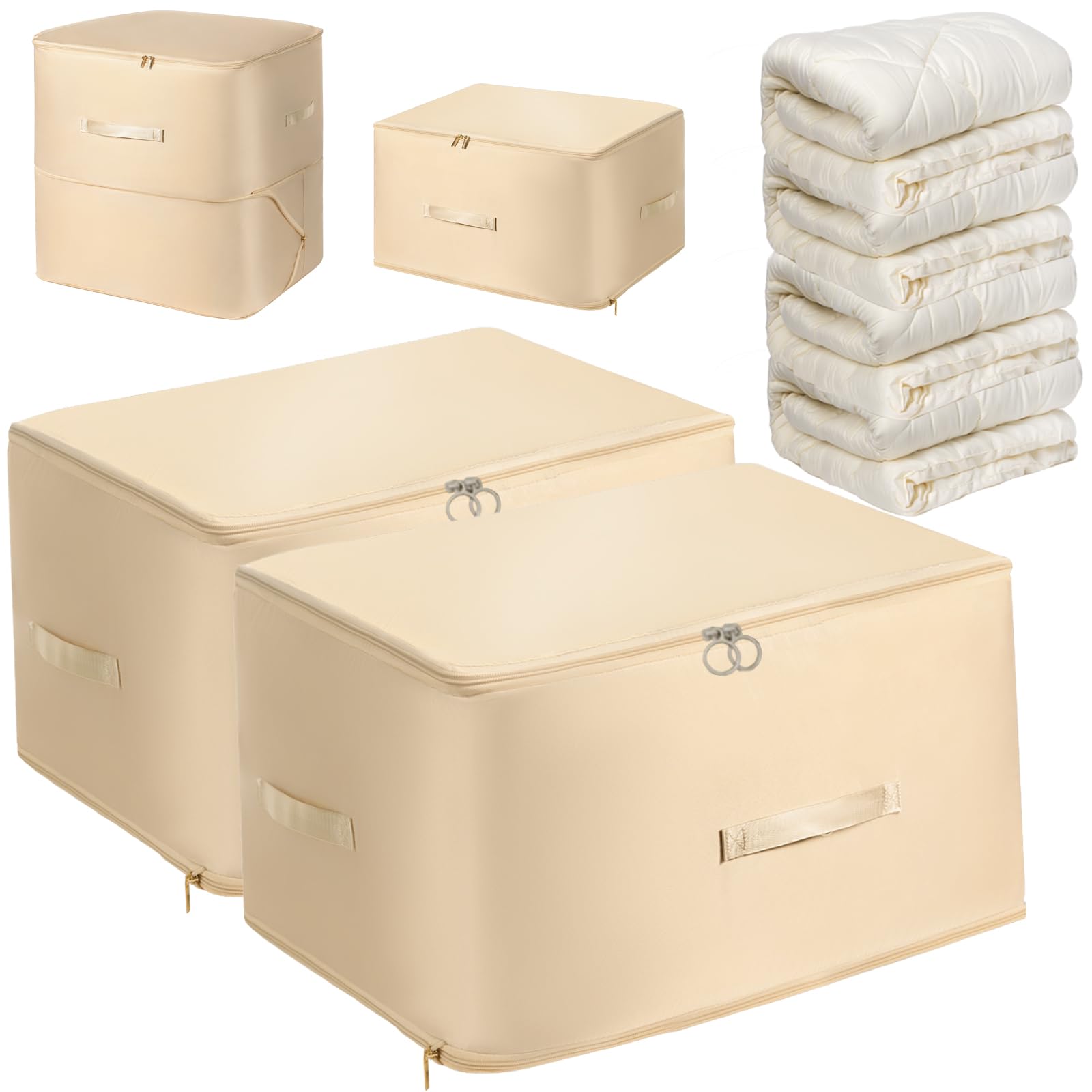 Organizer autocomprimente pieghevole, ultra salvaspazio, 52 x 42 x 60 cm, per coperte, compressione dei vestiti