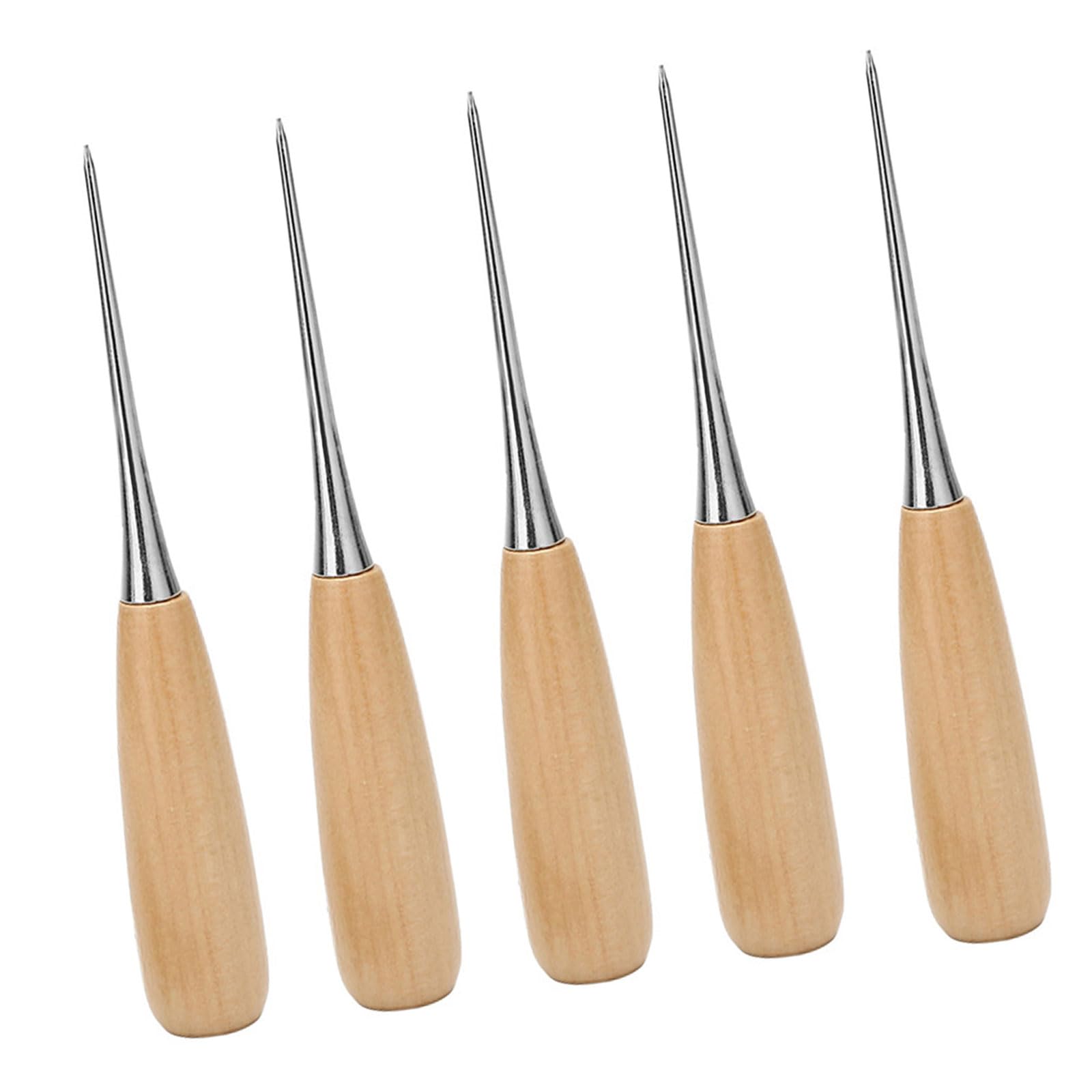 Tsophreniq Wood Handle Awl for Shoemaking Leather Crafting and Projects with Ground Tip Ergonomic Wood Handle Awl for Leather Crafting Shoemaking Projects with Tip Professional Tool