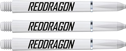 Miniatura 5 de Pegasus - Juego de dardos de acero de tungsteno 078oz 085oz 092oz 099oz tallo de dragón rojo blanco y vuelos blancos