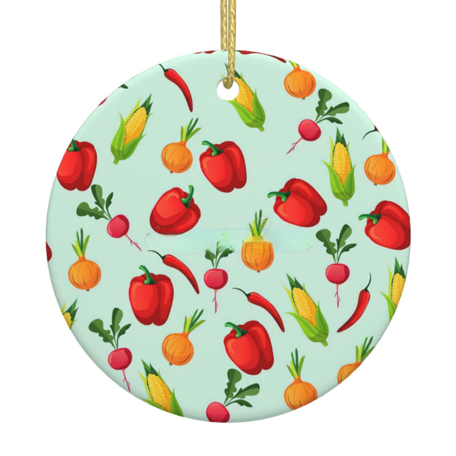 Beautiful Butterflies Print Christmas Ornaments, Ceramic Hanging Ornament, Round Shape Decorations