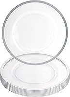 Vista 19 de Party Bargains - Bajoplatos de 13 pulgadas (4 unidades), borde dorado martilleado en rosa, bajoplatos desechables y resistentes para cenas elegantes