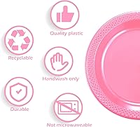 Vista 5 de Mimorou 200 Pcs Plastic Dessert Plates 6 Inch Disposable Round Dinner Cake Plates Bulk for Wedding Birthday Picnic Salad Appetizer Party Orange