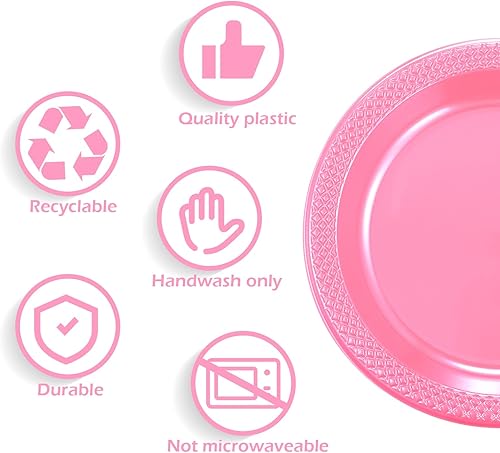 Miniatura 5 de Mimorou 200 Pcs Plastic Dessert Plates 6 Inch Disposable Round Dinner Cake Plates Bulk for Wedding Birthday Picnic Salad Appetizer Party Orange