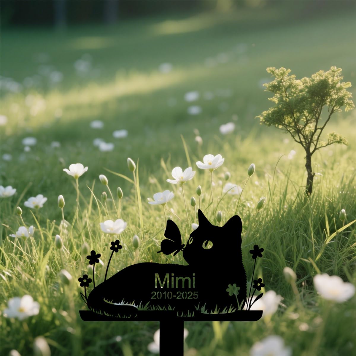 Wondramble Grabstein Für Kaninchen - Personalisierbar, Edelstahl, Wetterfest