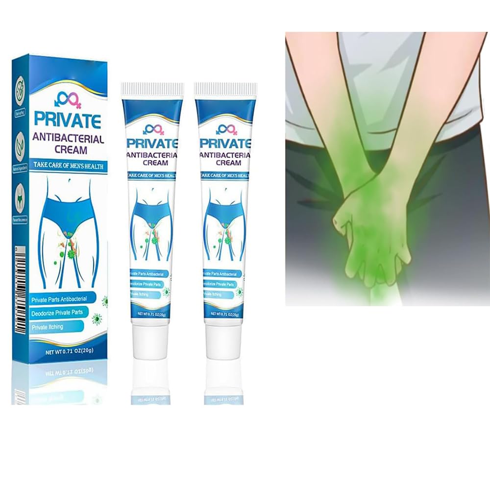 Antibacterial Cream for Private Parts, Private Soothing Cream Quickly Relieve Itching, Deodorant and Antifungal Cream for Men Women, Intimate Soothing Cream, External Cream (2pcs)