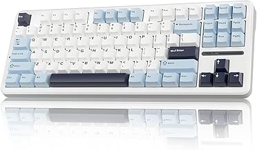 AULA F87 75% Hot-Swappable Wireless Mechanical Keyboard — Pre-Lubed Greywood Switches & PBT Keycaps