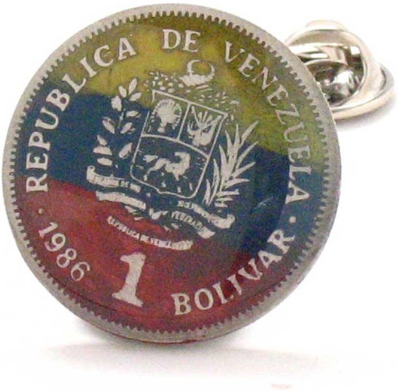 Venezuela Coin Tie Tack Lapel Pin Suit Flag Venezuelan Bandera Corbata Traje Joyas Joyeria Caracas Maracaibo