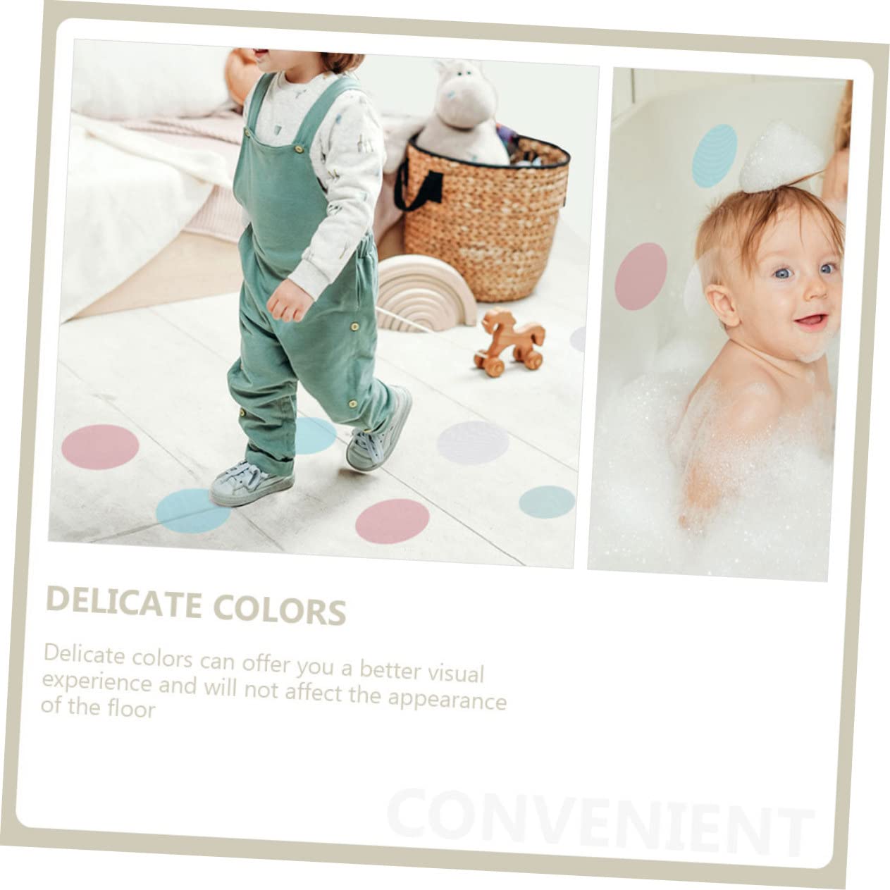 MAGICLULU 3 Juegos Pegatinas Redondas Antideslizantes Pegatinas De Letras Piso Pegatinas Adhesivos Decorativos Pegatinas Bañera Pegatinas Adhesivas para El Suelo De La Bañera Peva 36 Uds * 3