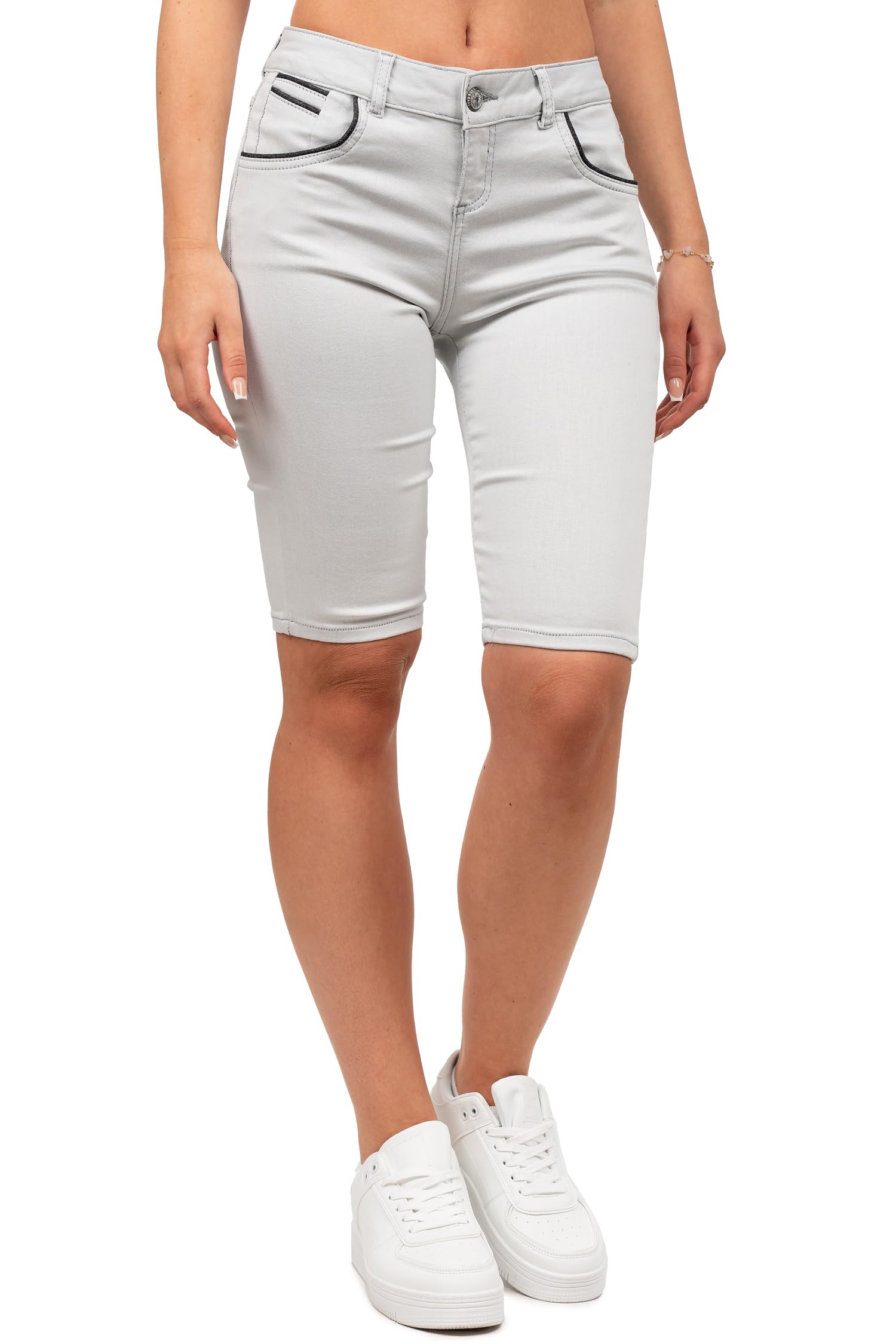 Cipo & Baxx Shorts Donna Bermuda Capri Misto Cotone Estivi Look Urban