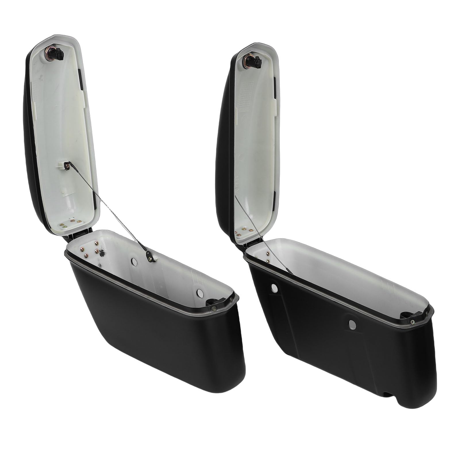 Ausla 22L Maletas Laterales Rígidas para Moto, Resistentes ABS Impermeables con Tapa Bloqueable y Soporte de Montaje Universal, para la Mayoría de Motocicletas Incluyendo Negro Mate