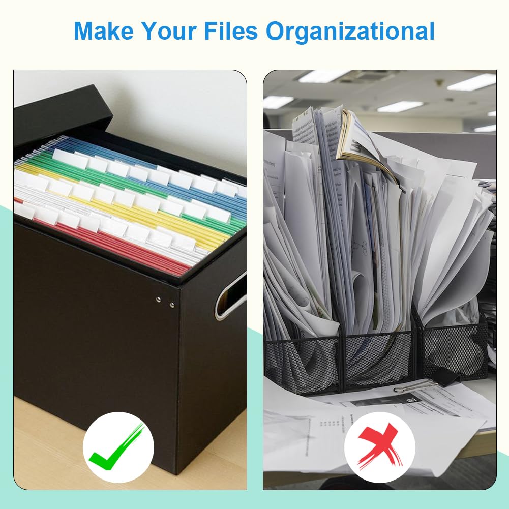 Plastic portefeuilles A4 geperforeerde zakken, 11 gaten, uitbreidbare mappen voor 2/3/4 ringdocumentenzakje met drukknoop en label losbladig, transparant voor kantoor, school, thuis (Top Open-6 stuks