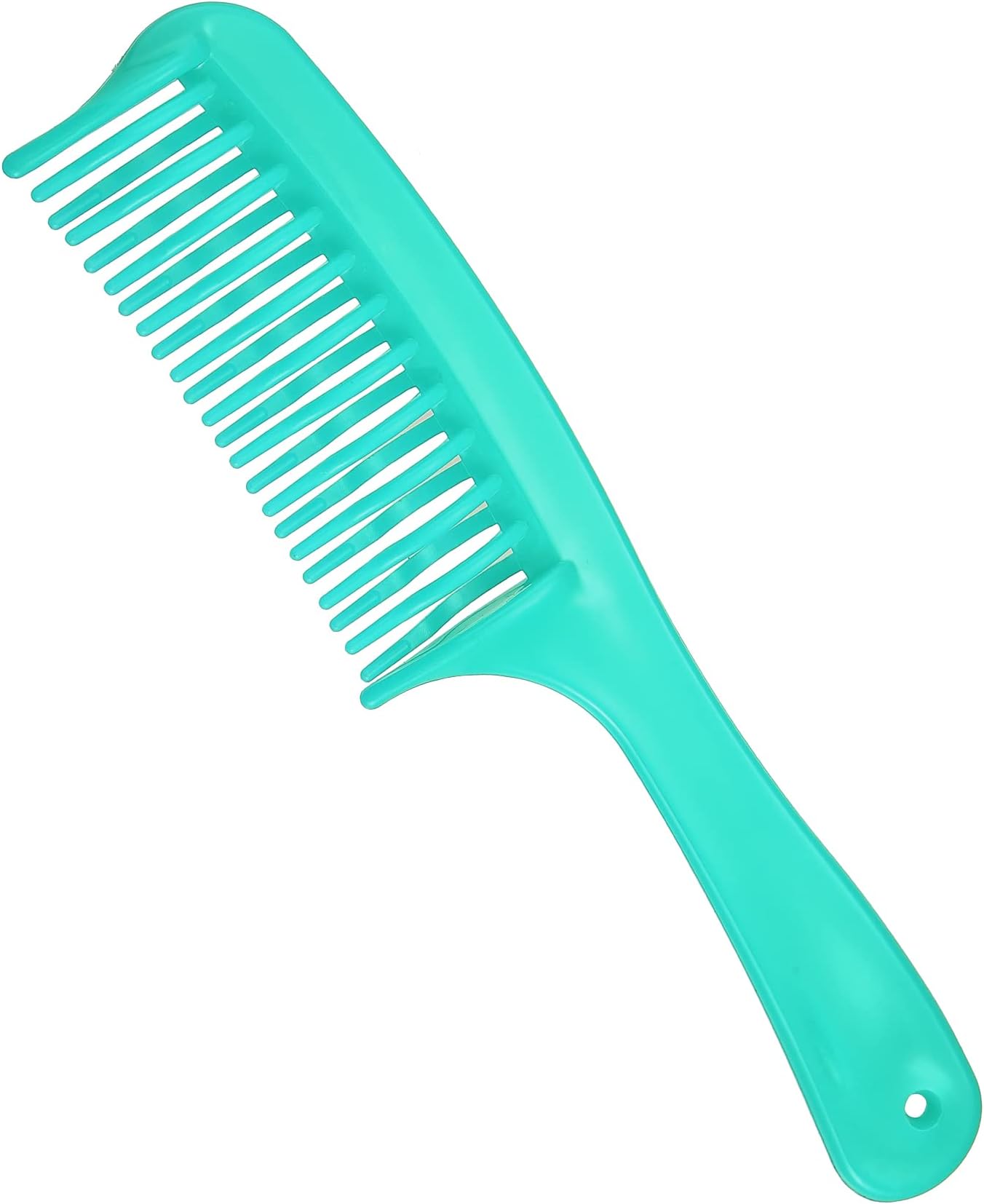 VOCOSTE Detangling Hair Comb, Double Row Tooth Hair Comb Hairdressing Styling Tool for Curly Hair, Green, 7.87"x1.77"