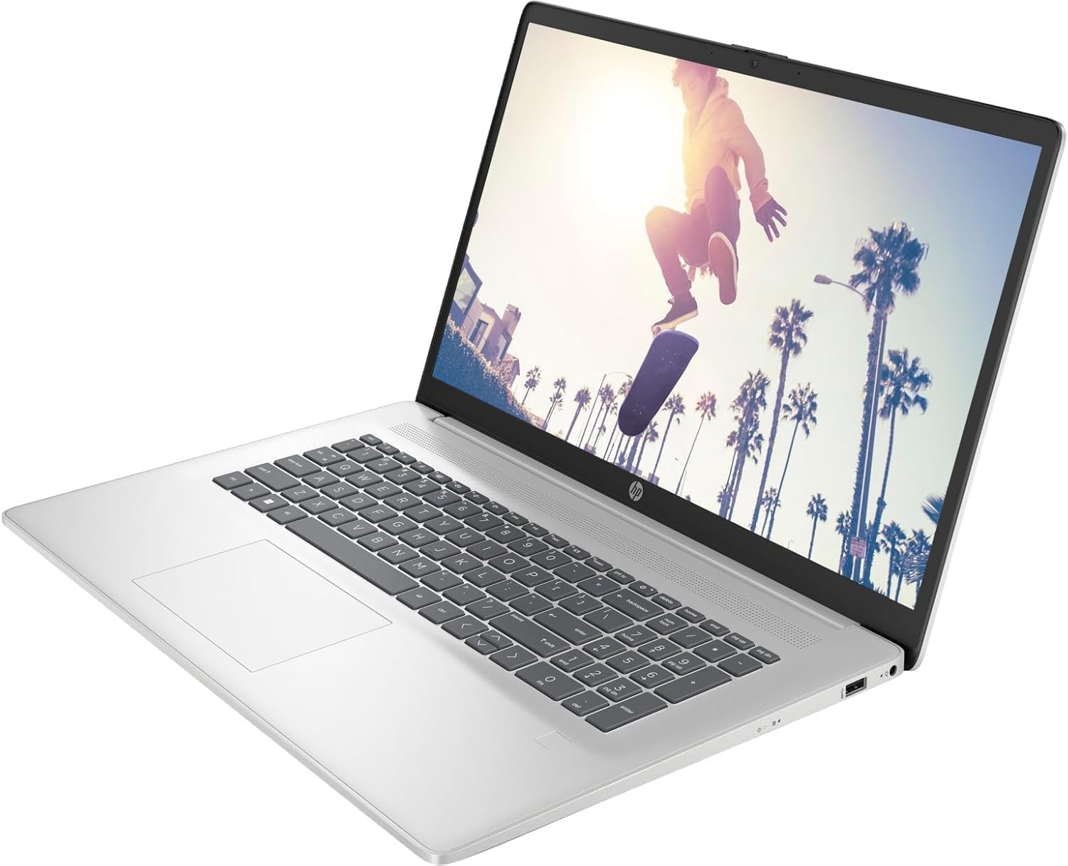 HP 17 Touchscreen High-Performance Laptop - with External CD/DVD Drive & Office Lifetime, 17.3" HD+ 250 nits Display, Intel 10-Core i7-1355U, Fingerprint, 32GB RAM, 2TB SSD, Wifi6, Webcam, Win 11 Pro